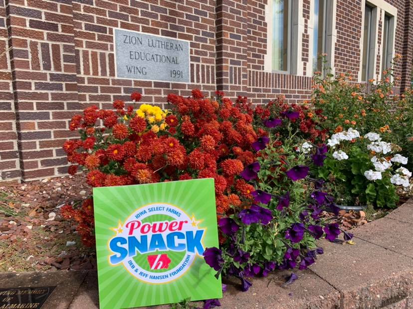 flowers with sign