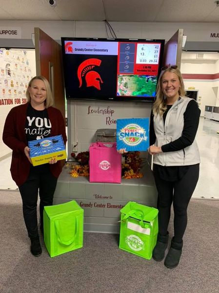 School staff accepts powersnack stuff