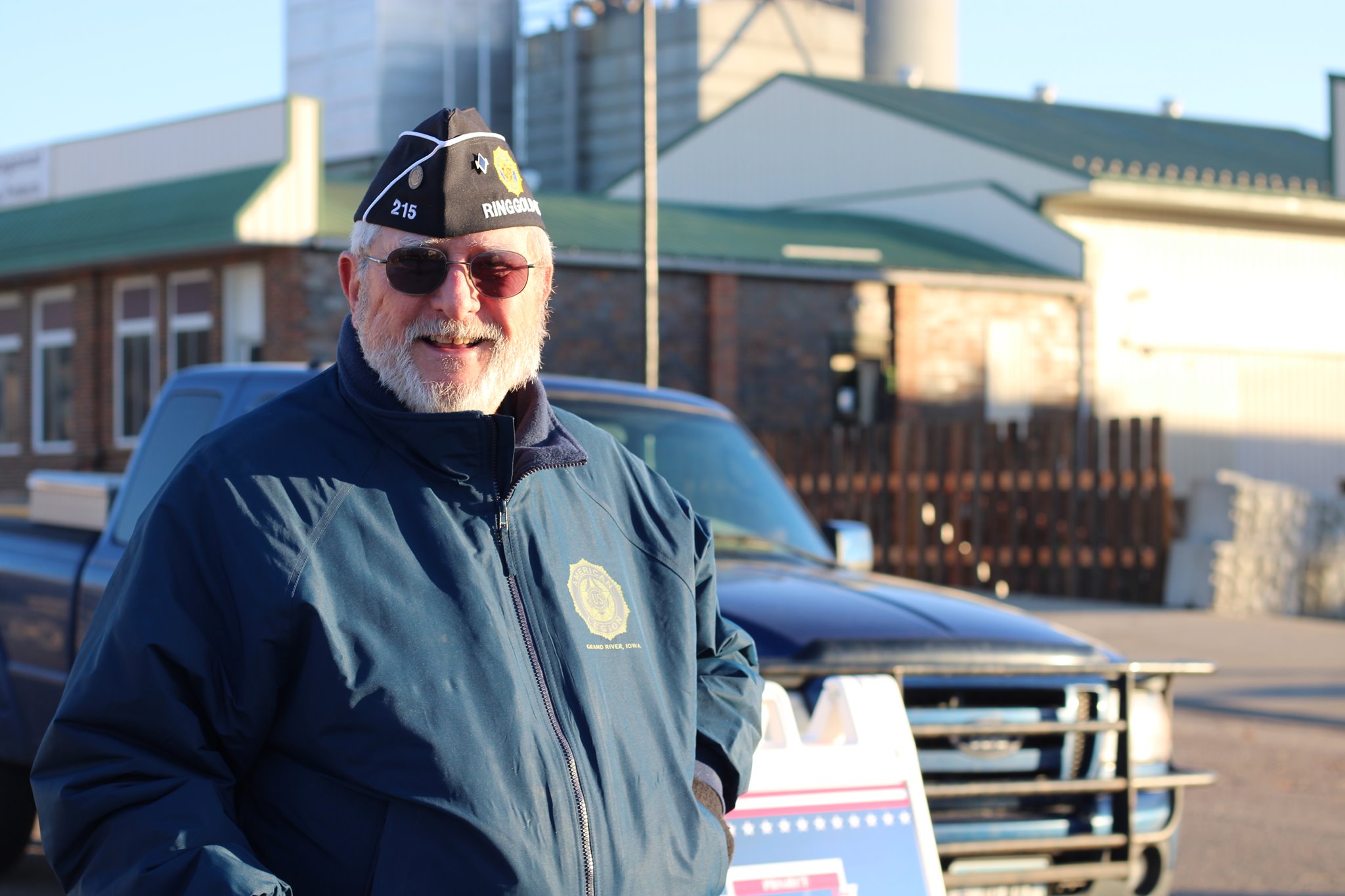 a veteran smiles for the camera