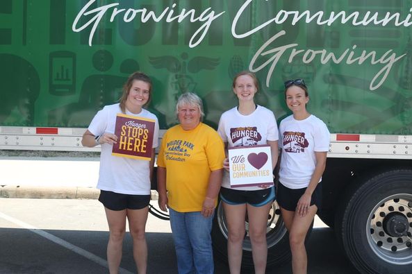 Allison Food Pantry coordinator with HOH team