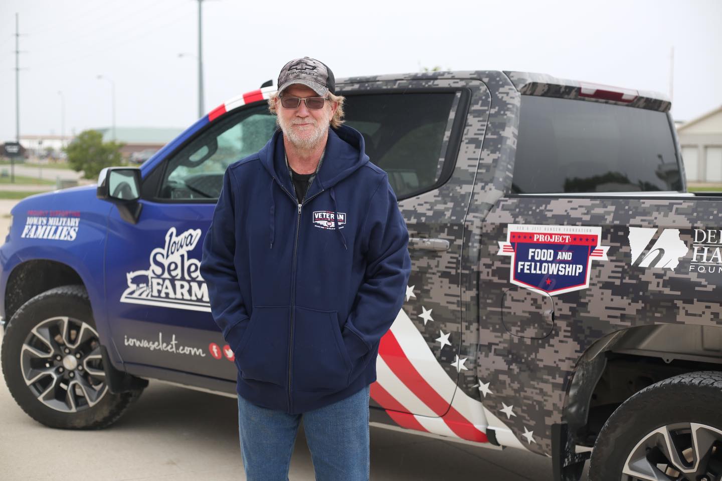 Bart with the military truck