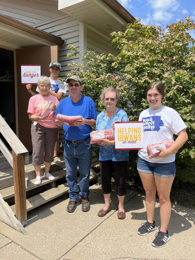 ISF interns and panty helpers standing outside pantry