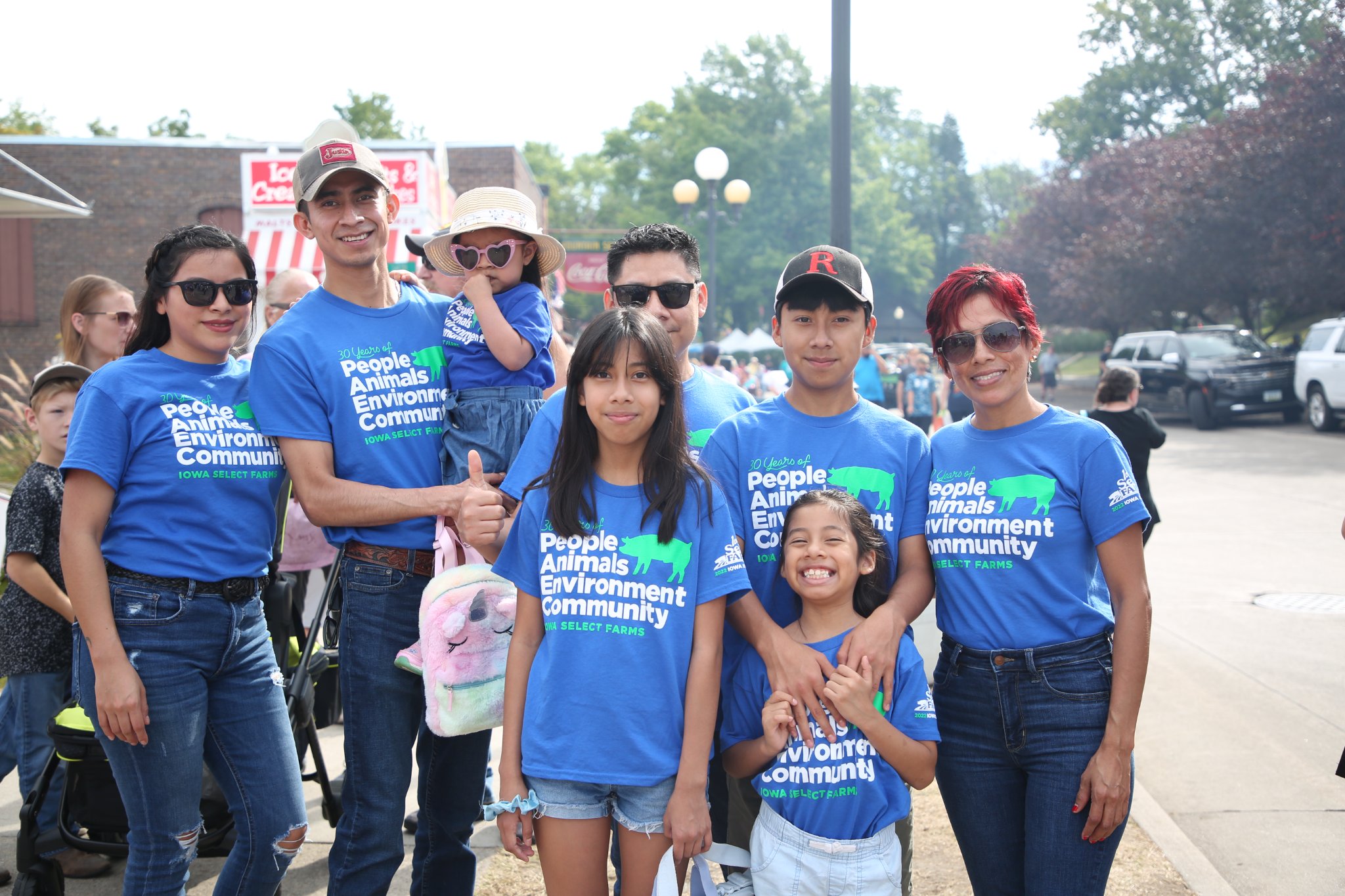 Family enjoying the Iowa State Fair 2022