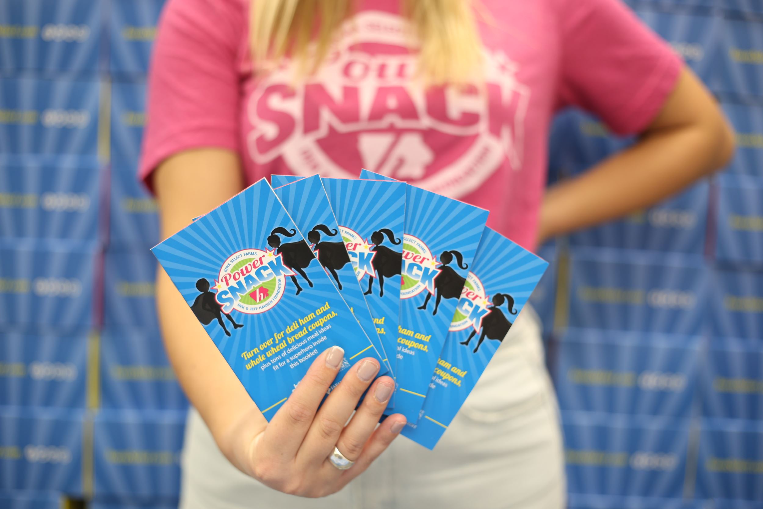A handful of Powersnack coupon booklets