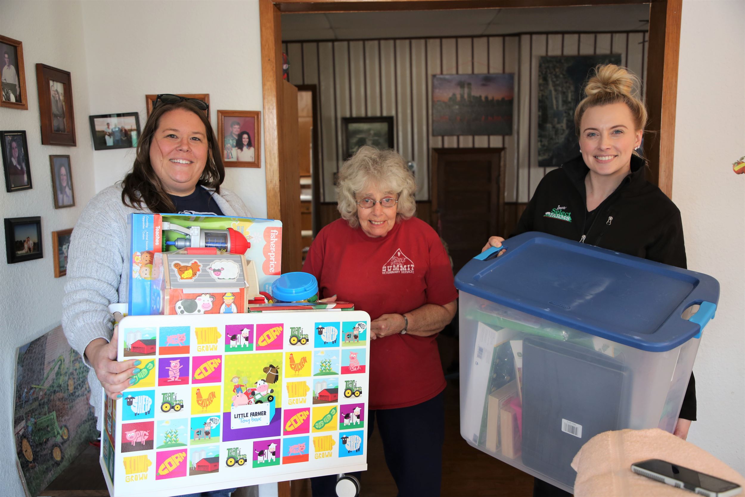 Group photo with toybox