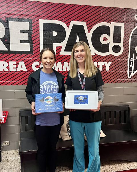 Nurse Ashley with Madison at Pocahontas Elem. School