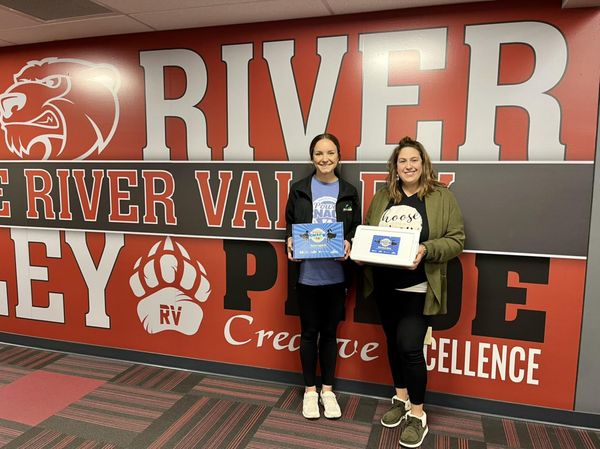 Mrs Carstens and Madison at River Valley Elem.