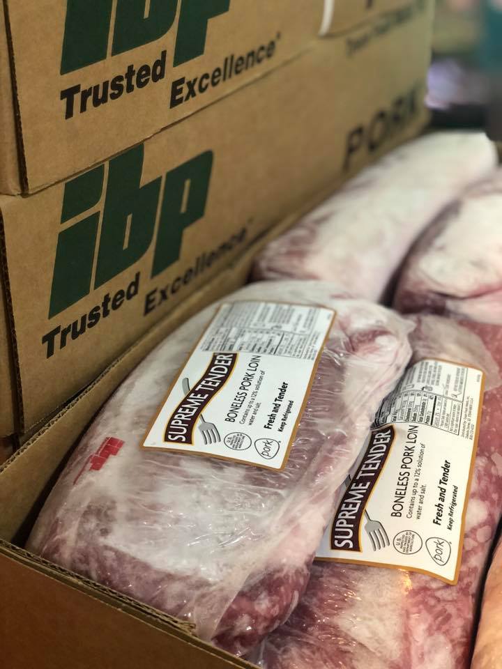 Frozen pork loins