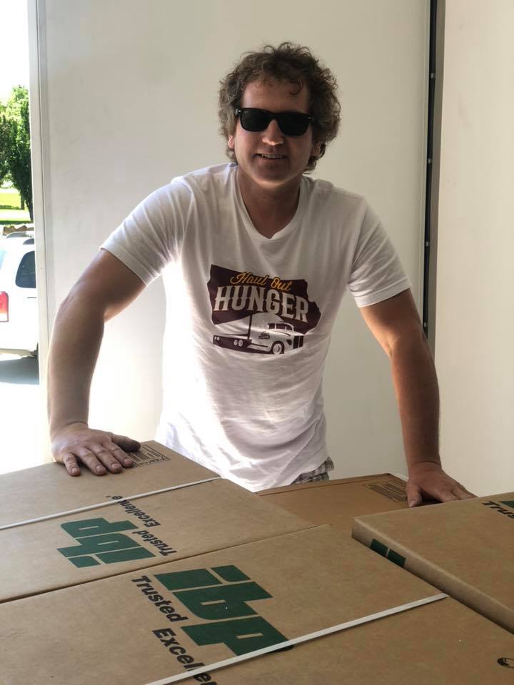 Bart unloading pork loins